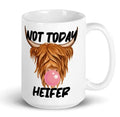 “Not Today Heifer” Highland Cow Mug
